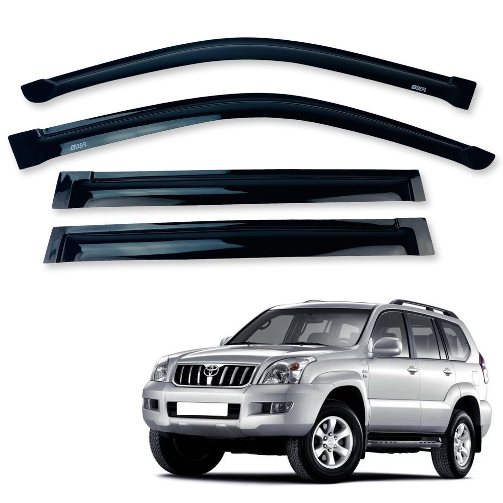 Дефлекторы окон (ветровики) Toyota LC 120 Prado/ GX 470 2003-2010 (Defl) Q2 00-00014485 фото