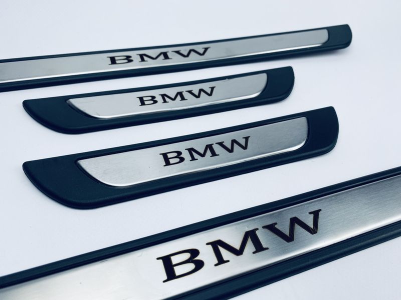 Накладки на пороги BMW 4шт (Y-1 хром-пласт) (TAN24) 00-00014073 фото