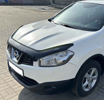 Дефлектор капота (мухобійка) Nissan Qashqai 2009-2014 (ViP) 00-00000356 фото
