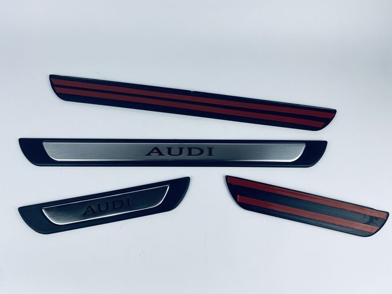 Накладки на пороги AUDI 4шт (Y-1 хром-пласт) (TAN24) 00-00014074 фото