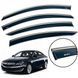 Дефлекторы окон (ветровики) Opel Insignia 2009-2017 HB/Sedan (на скотче) нерж. з хром полоскою (Defl) 00-00014150 фото 1