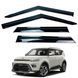 Дефлекторы окон (ветровики) KIA SOUL 2019-2022 нерж. з хром полоскою (HAWK) 00-00015575 фото