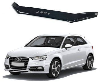 Дефлектор капота (мухобойка) Audi A3 (8P) 2012-2015 (S-кріпл) (VIP) 00-00000010 фото