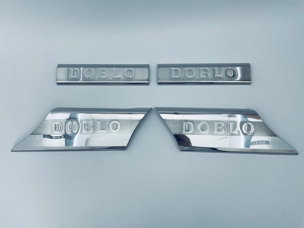 Накладки на пороги Fiat Doblo 2000-2010 накл. на внутрішні пороги 2шт (TAN24) Хром-нерж 00-00011503 фото