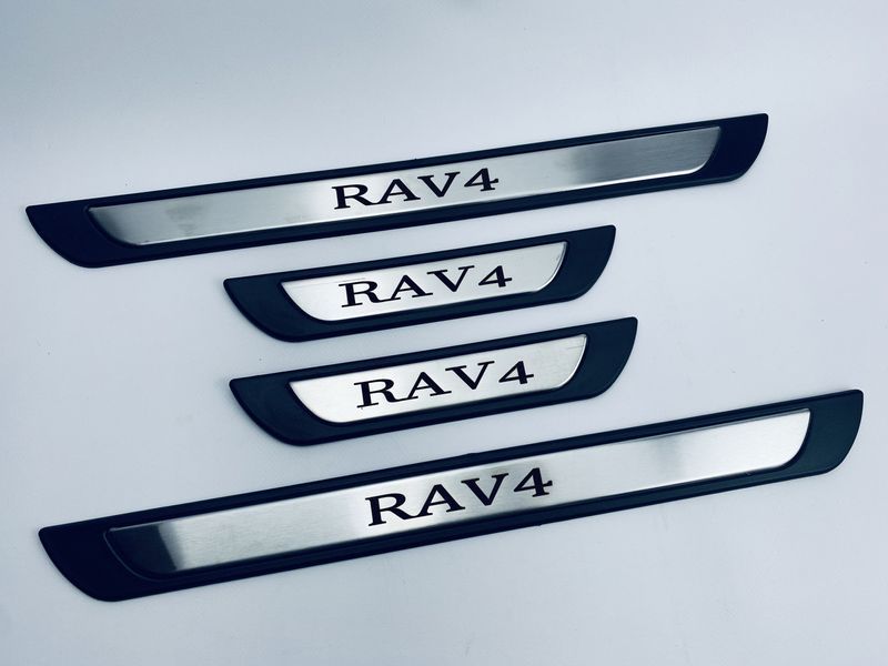 Накладки на пороги Toyota RAV4 4шт (Y-2 хром-пласт.) (TAN24) 00-00014079 фото