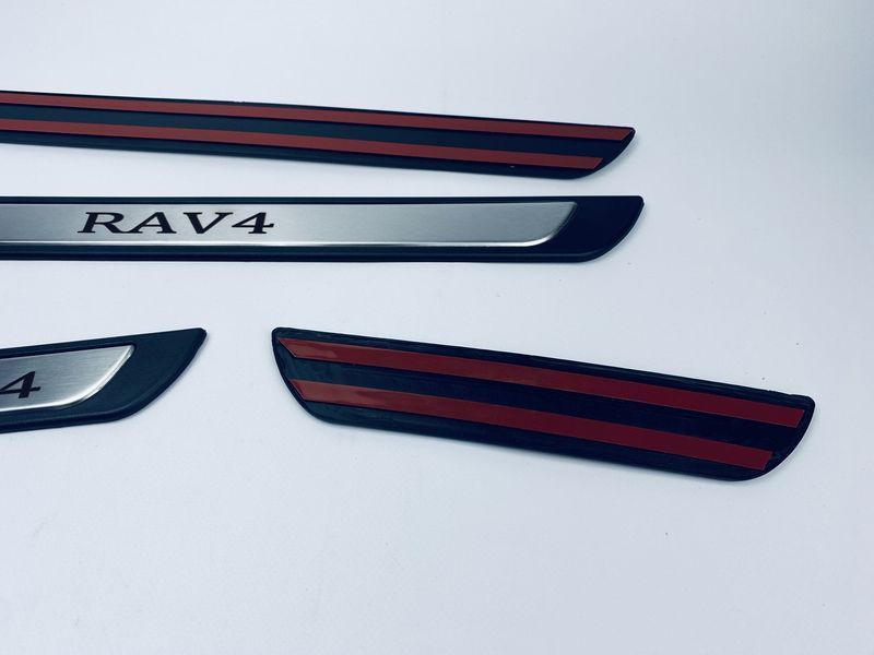 Накладки на пороги Toyota RAV4 4шт (Y-2 хром-пласт.) (TAN24) 00-00014079 фото