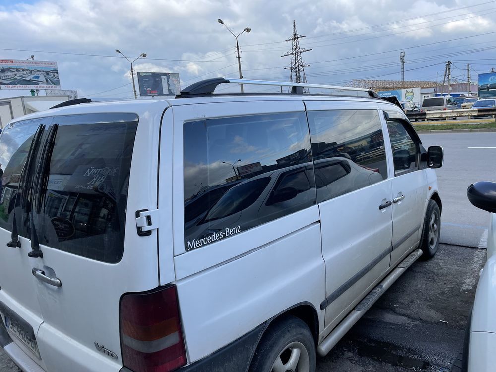 Рейлінги Mercedes Vito 638 1996-2003 "Хром" STF (Турція) на водосток 00-00006587 фото