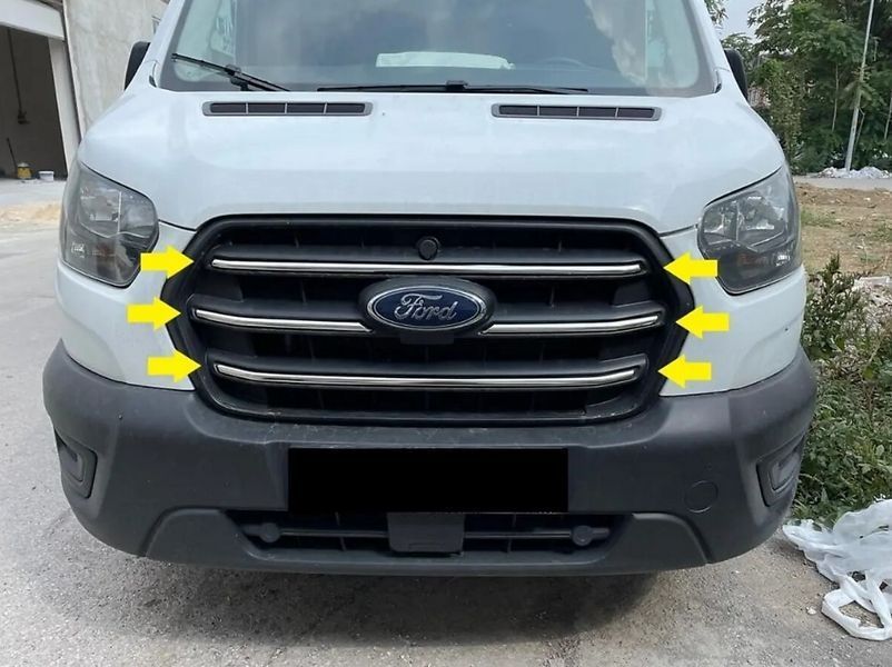 Х/н Ford Transit 2019 накл. на передню решітку 4шт (TAN24) 00-00014018 фото