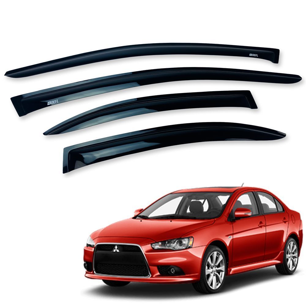 Дефлекторы окон (ветровики) Mitsubishi Lancer 10 2007+ (Defl) Q2 00-00014460 фото
