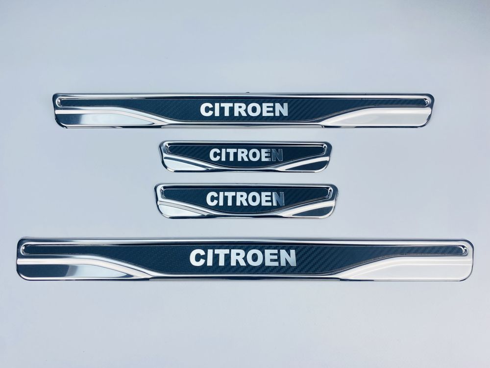 Накладки на пороги Citroen 4шт (Y-2 хром-карбон) (TAN24) 00-00014090 фото