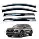 Дефлекторы окон (ветровики) Hyundai Santa Fe 2018-2023 нерж. з хром полоскою (HAWK) 00-00015564 фото
