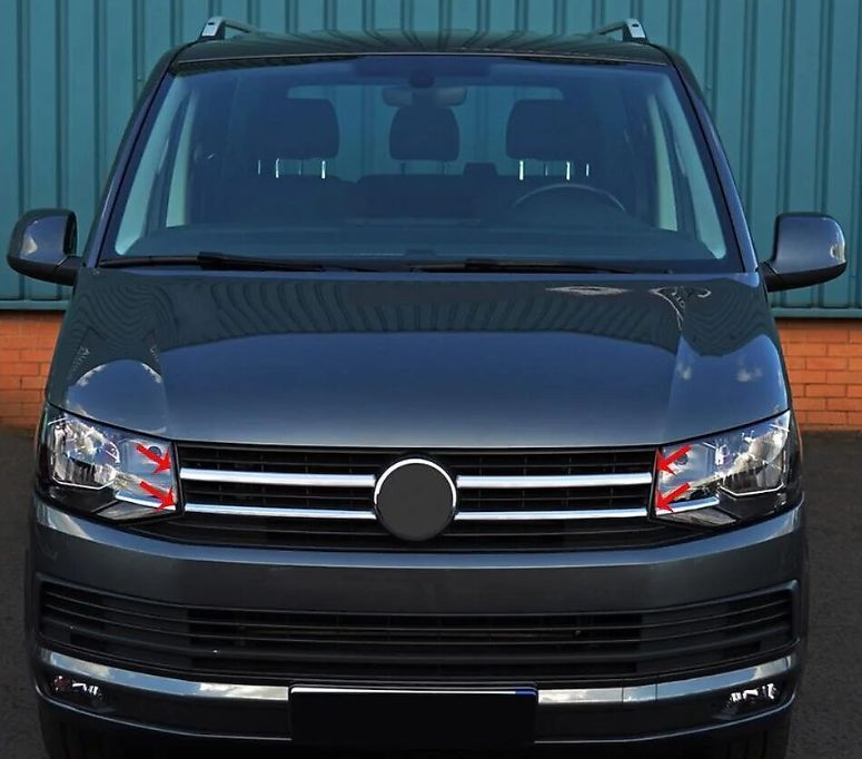 Х/н Volkswagen T6 2015- накл. на передню решітку 4шт (TAN24) 00-00014028 фото