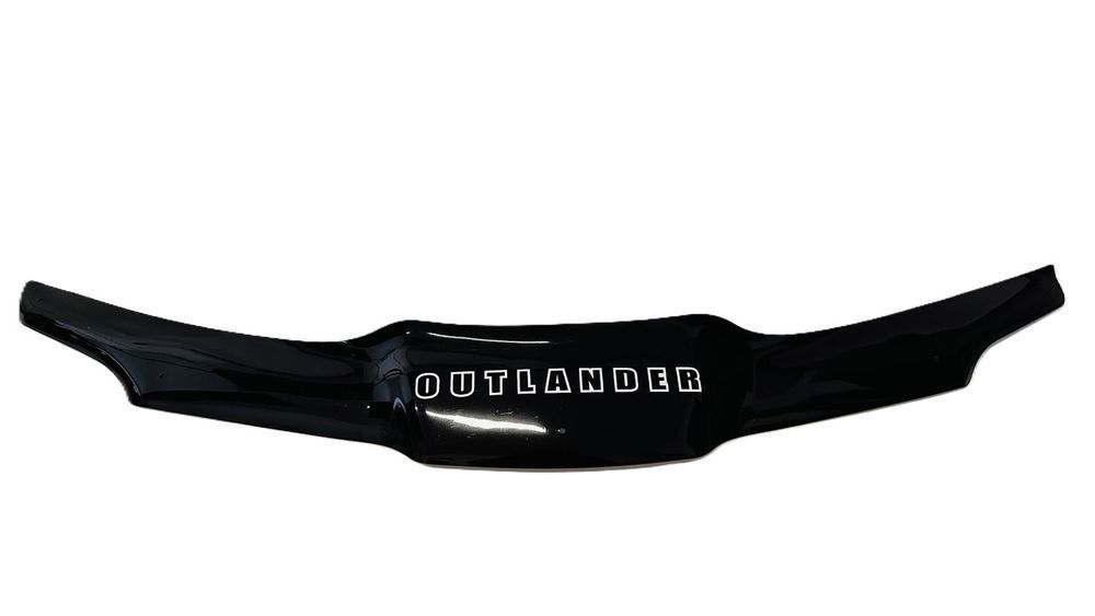 Дефлектор капота (мухобойка) Mitsubishi Outlander 2001-2007 широкий S-кріп (ViP) 00-00016894 фото