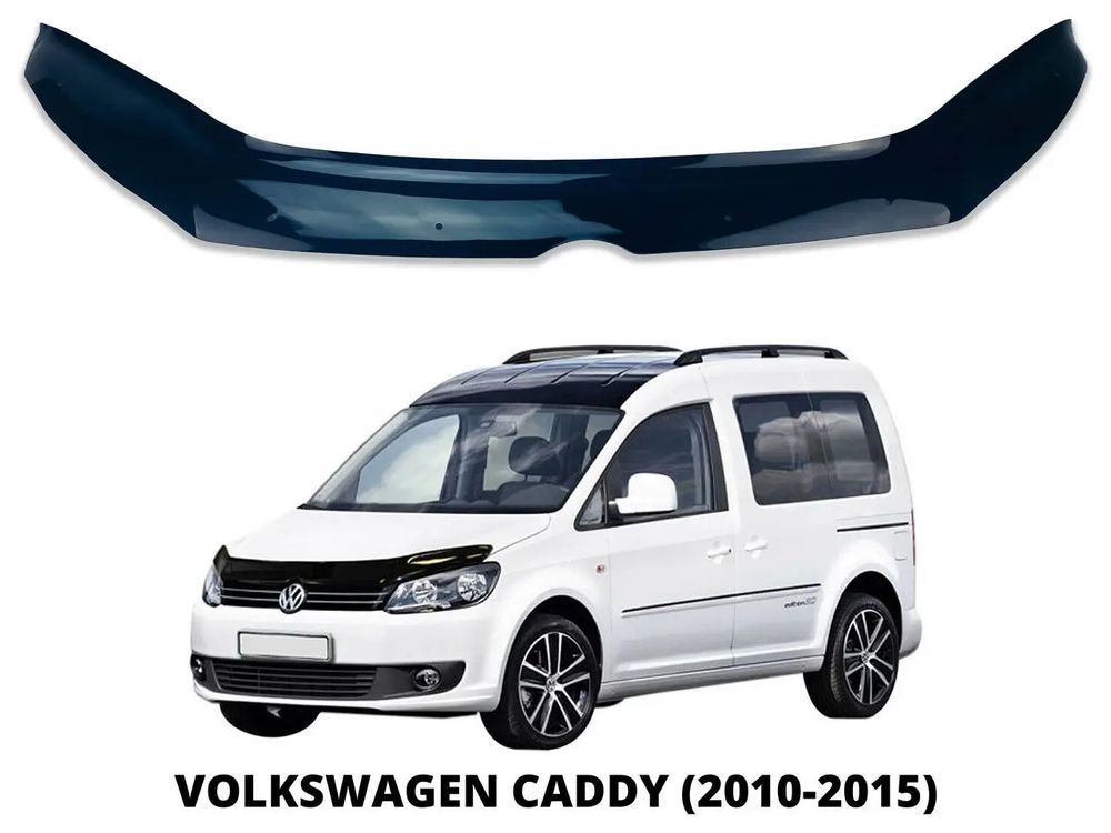 Дефлектор капота (мухобойка) Volkswagen Caddy / Touran 2010-2015 (Defl) S38 фото