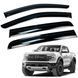 Дефлекторы окон (ветровики) FORD RANGER 2023+ нерж. з хром полоскою (HAWK) 00-00015537 фото