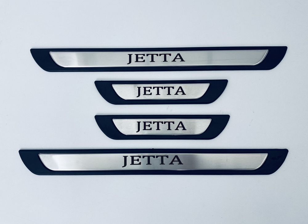 Накладки на пороги Volkswagen Jetta 4шт (Y-1 хром-пласт) (TAN24) 00-00011639 фото
