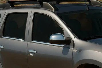 Хром на дзеркала варіант 2 (2шт) Renault Duster 2008-2018/Logan/Sandero вузькі (TAN24) 00-00016865 фото