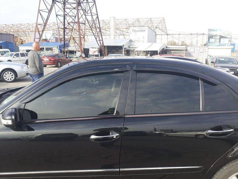 Дефлектори вікон (вітровики) Mercedes E-class W-211 2003-2009 Sedan (HiC) 00-00003635 фото