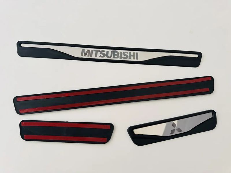 Накладки на пороги (PTR) Mitsubishi хром-пласт 00-00016242 фото