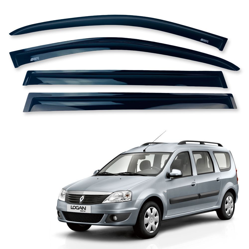Дефлекторы окон (ветровики) Renault Logan I 2004-2012 MCV (Defl) Q2 00-00014473 фото