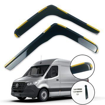 Дефлектори вікон (вітровики) Mercedes Sprinter 2018+ W907 2D (вст 2шт) (Defl) 00-00014125 фото