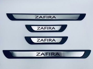 Накладки на пороги Opel Zafira 4шт (Y-1 хром-пласт) (TAN24) 00-00011642 фото