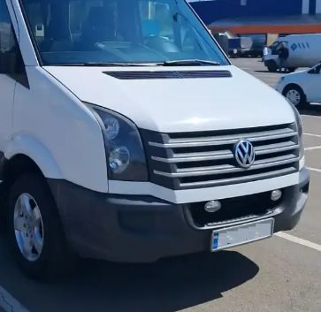 Х/н Volkswagen Crafter 2012-2016 накл. на передню решітку (TAN24) Передня решітка 6 шт. P. Steel 00-00011160 фото