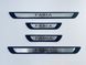 Накладки на пороги Skoda Fabia 4шт (Y-1 хром-пласт) (TAN24) 00-00011644 фото 1