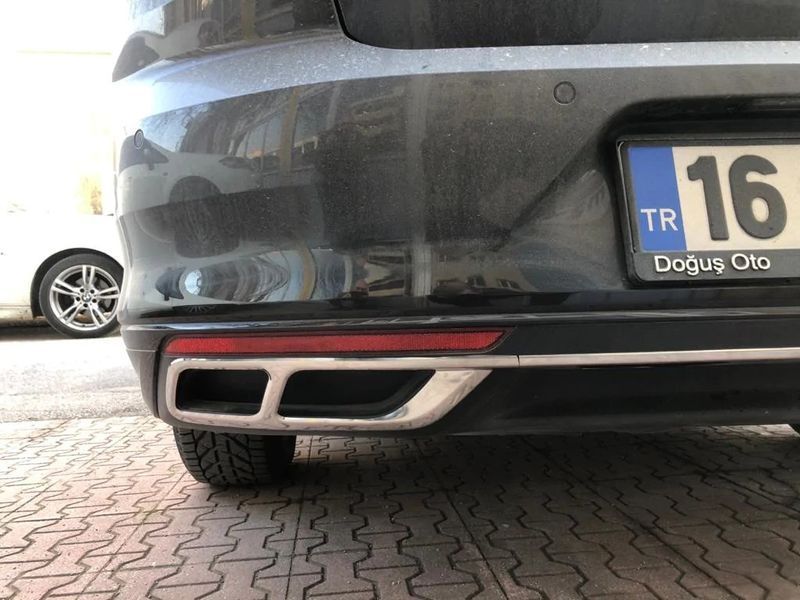 Х/н Volkswagen Passat B8,5 2019 > Накладки на глушитель Q2 3шт. "Хром-нерж" (TAN24) 00-00014032 фото
