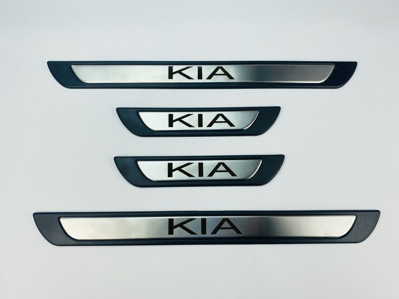Накладки на пороги Kia 4шт (Y-1 хром-пласт) (TAN24) 00-00014628 фото