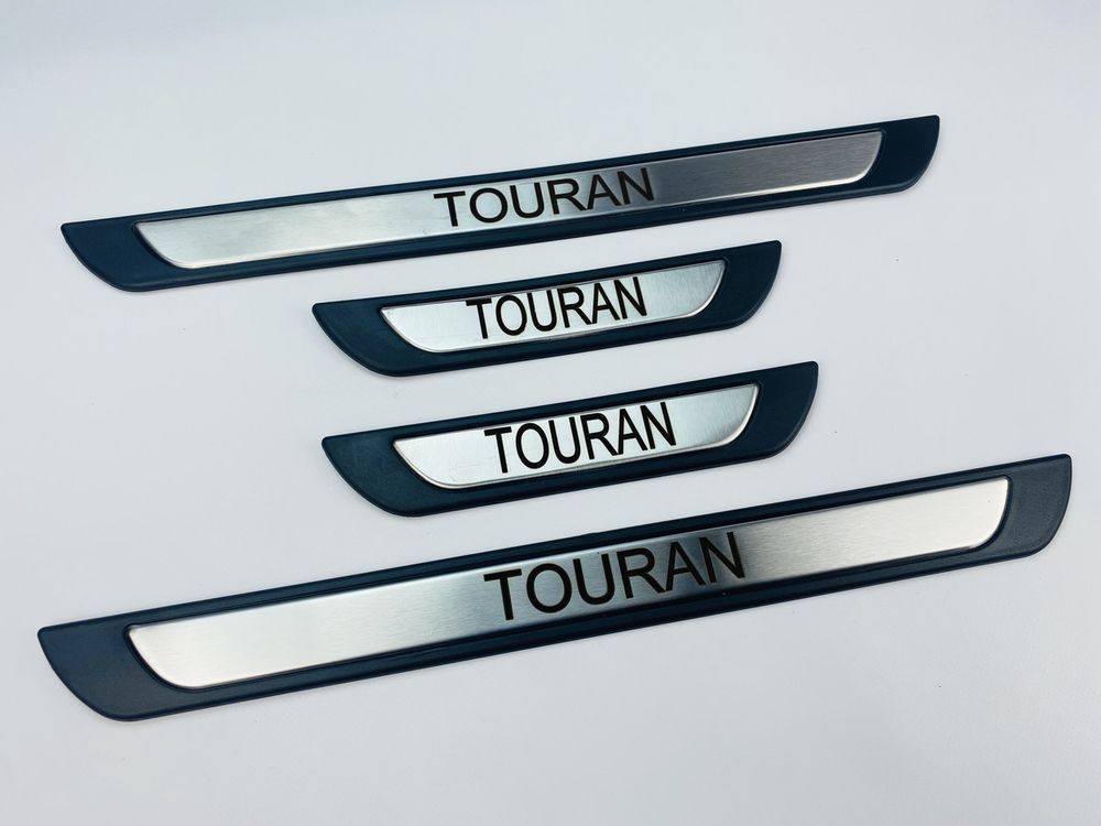 Накладки на пороги Volkswagen Touran 4шт (Y-1 хром-пласт) (TAN24) 00-00014630 фото