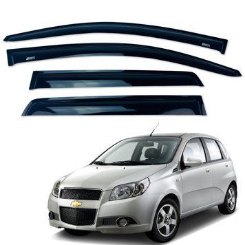 Дефлектори вікон (вітровики) Chevrolet Aveo 2006-2012 5D Х/Б (Defl) Q2 00-00014432 фото