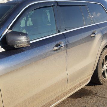 Дефлектори вікон (вітровики) Mercedes GLC-class X-205 2015+ з Хром молдінгом (HIC) 00-00003646 фото