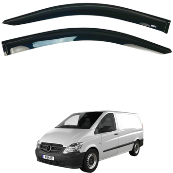 Дефлекторы окон (ветровики) Mercedes Vito W-639 Viano 2003-2015 (на скотче) (DEFL LUX) 00-00016273 фото