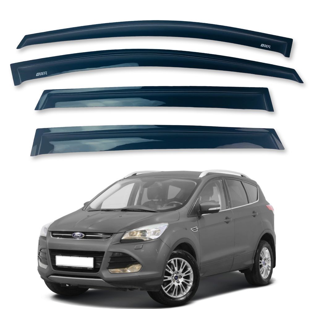 Дефлекторы окон (ветровики) Ford Kuga 2012-2019 (Defl) Q2 00-00014439 фото