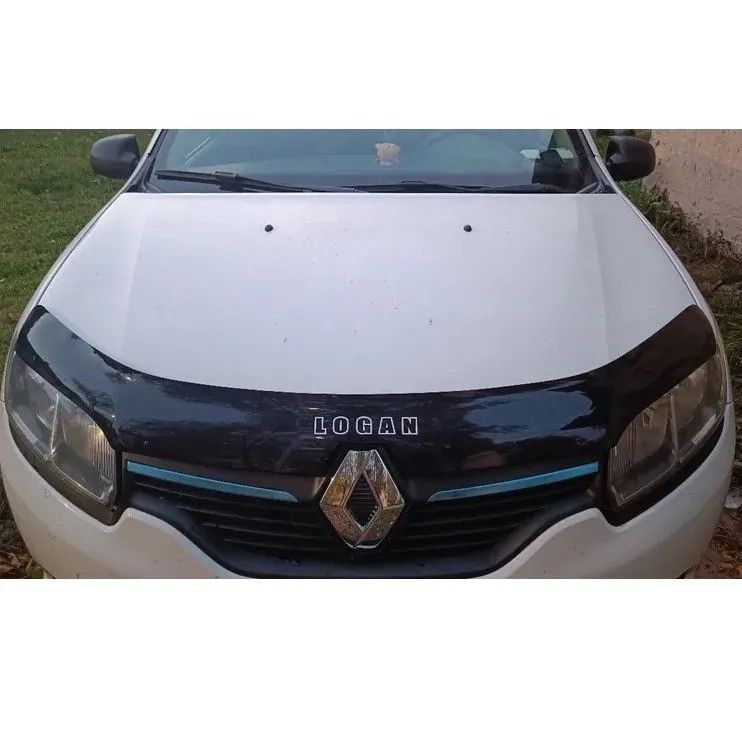 Дефлектор капота (мухобойка) Renault Logan 2012+ (VIP) 00-00000450 фото