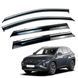 Дефлекторы окон (ветровики) Hyundai Tucson Long Wheel 2021+ нерж. з хром полоскою (HAWK) 00-00015567 фото