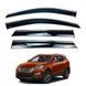 Дефлектори вікон (вітровики) Hyundai Santa Fe 2012-2018 нерж. з хром полоскою (Defl) 00-00014192 фото
