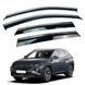 Дефлекторы окон (ветровики) Hyundai Tucson Short Wheel 2021+ нерж. з хром полоскою (HAWK) 00-00015568 фото