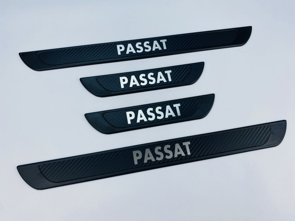 Накладки на пороги Passat 4шт (Y-3 чорний хром-карбон) (TAN24) 00-00014641 фото